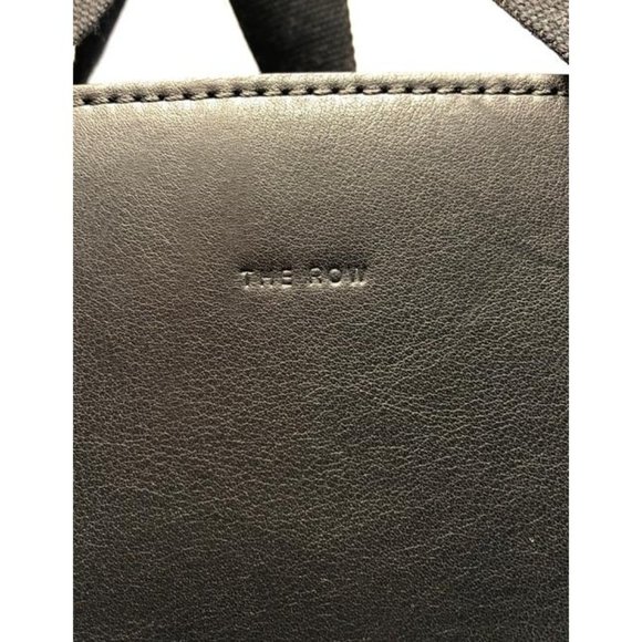 THE ROW Black Moulded Leather Backpack - Picture 10 of 12